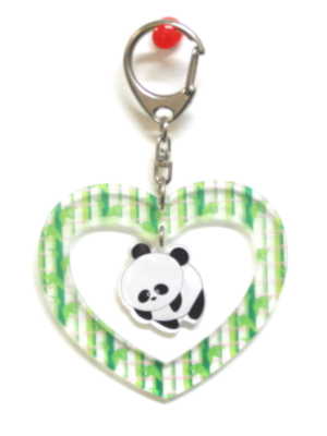 yurayura keyring panda front side